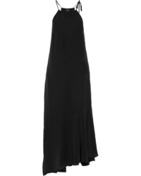 Robe longue en soie noire