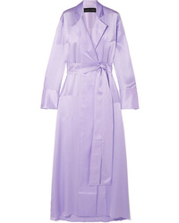 Robe longue en soie violet clair