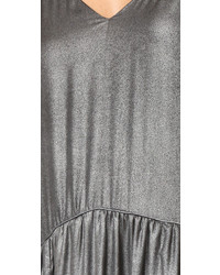 Robe longue fendue argentée Jill Stuart