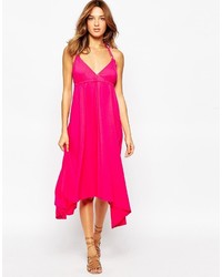Robe longue fuchsia French Connection