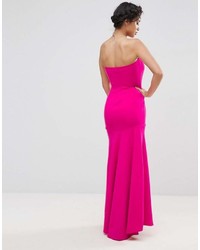 Robe longue fuchsia