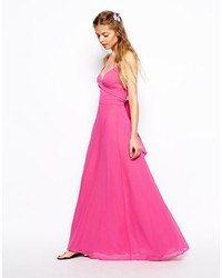 Robe longue fuchsia Asos