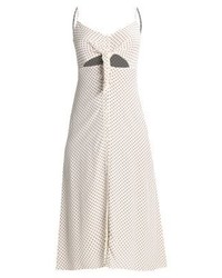 Robe longue imprimée blanche Topshop