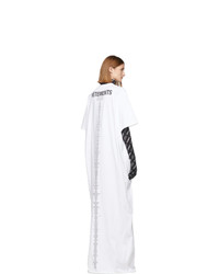 Robe longue imprimée blanche Vetements