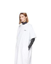 Robe longue imprimée blanche Vetements