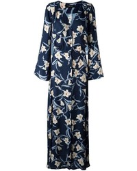 Robe longue imprimée bleu marine Twin-Set
