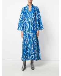 Robe longue imprimée bleue La Doublej