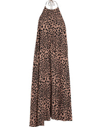 Robe longue imprimée léopard marron Zimmermann