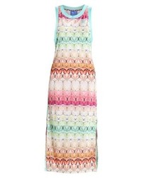 Robe longue imprimée multicolore adidas