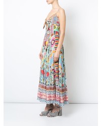 Robe longue imprimée multicolore Camilla