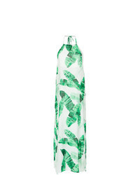 Robe longue imprimée vert menthe