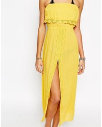 Robe longue jaune