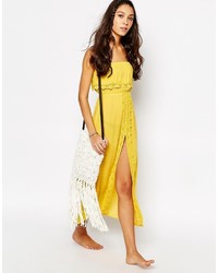 Robe longue jaune