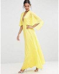 Robe longue jaune Asos