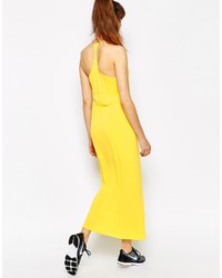 Robe longue jaune