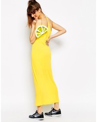 Robe longue jaune