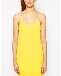 Robe longue jaune