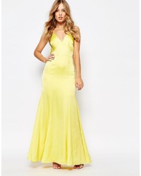 Robe longue jaune