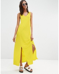 Robe longue jaune Asos