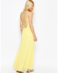 Robe longue jaune Asos