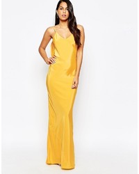 Robe longue jaune