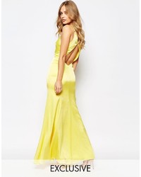 Robe longue jaune