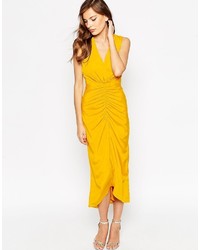 Robe longue jaune