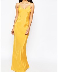 Robe longue jaune