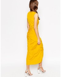 Robe longue jaune