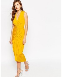 Robe longue jaune