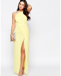 Robe longue jaune