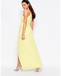 Robe longue jaune