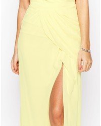 Robe longue jaune