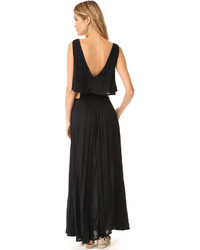 Robe longue noire Tiare Hawaii