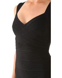 Robe longue noire Herve Leger