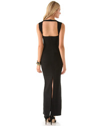 Robe longue noire Herve Leger