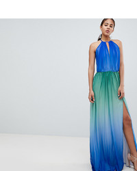 Robe longue ombre bleu clair