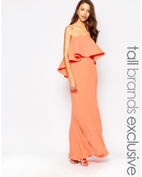 Robe longue orange Jarlo