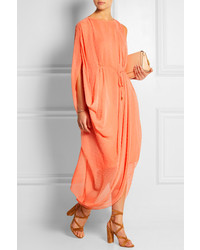 Robe longue orange Saloni