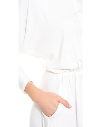 Robe longue plissée blanche Rachel Pally