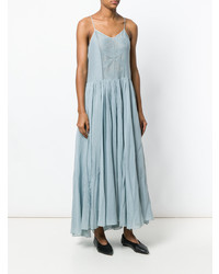 Robe longue plissée bleu clair Forte Forte