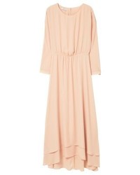 Robe longue rose Mango