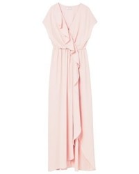 Robe longue rose Mango