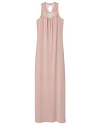 Robe longue rose Mango