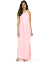 Robe longue rose