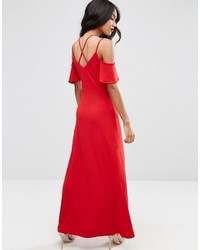 Robe longue rouge Asos