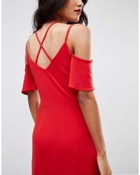 Robe longue rouge Asos