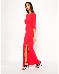 Robe longue rouge Asos