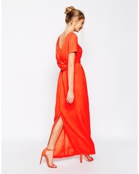 Robe longue rouge Asos