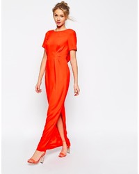 Robe longue rouge Asos